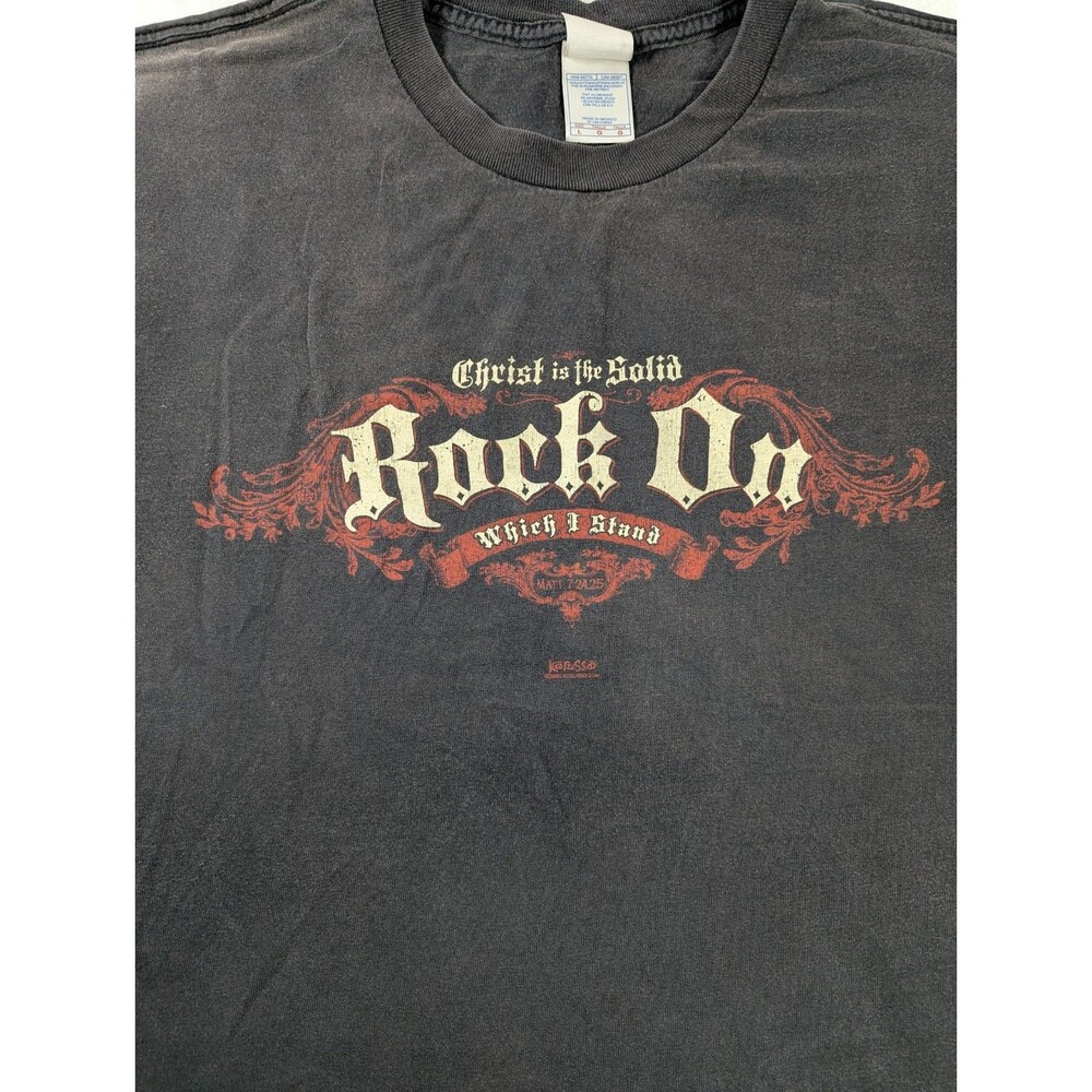 Vintage 2005 Kerusso Christ Jesus Solid Rock On T-Shirt Men's L Tennessee River